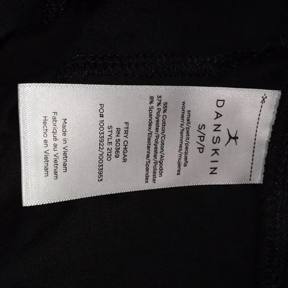 DANSKIN Black Style 2120 Small Yoga Pants NWT - Picture 4 of 8